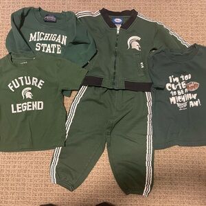 2T Michigan State Spartans (MSU) toddler bundle